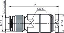 TG TNC-Stecker Löt/Klemm 75  J01012A0001 