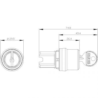 Siemens 3SU10004BL110AA0 Schlüssel- 