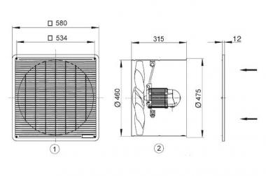 Maico Axial-Wandventilator UP DZF 45/6 B 