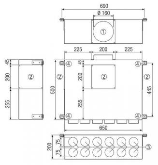 Maico Luftverteile aus    MF-BV75-160-12 