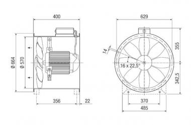 MAICO Axial-Rohrventilator      DZR56/6B 