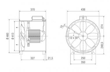 MAICO Axial-Rohrventilator    DZR 40/2 B 