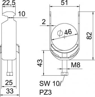 OBO BS-H1-M-46 FT Bügelschelle 2056 