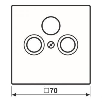JG LS-design Koax-Abdeckung   LS990SATWW 