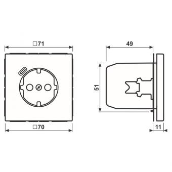 Jung SCHUKOsteckdose m.USB  LS1520-18CWW 