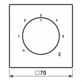 Jung Abdeckung f.Thermostat   LS1749BFLG 