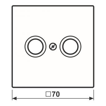 JG LS-design Koax-Abdeckung    LS990TVWW 