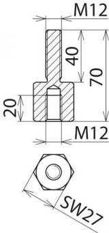 Dehn 705504 AS SCHR   AS SCHR M12 M12 40 