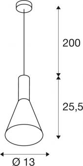SLV PHELIA 130 E27 PD            1002951 