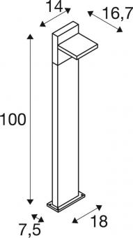 SLV ABRIDOR POLE 100 FL IP55     1002992 