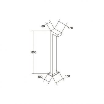 BRUM LED-Pollerleuchte grafit   60006103 