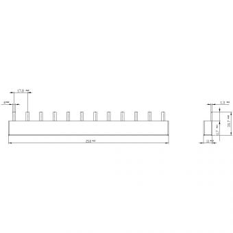 Siemens 5ST3645 Stiftsammelschiene 16qmm 