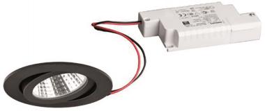 BRUM Einbaustr. rund 6W mattschwarz BB03 