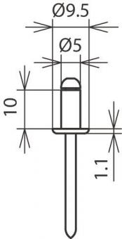 Dehn 528610 BN5X10ALV2A   BN 5X10 AL V2A 