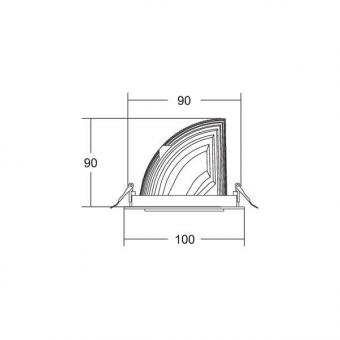 Brumberg LED-Strahler rund,   88244173DA 