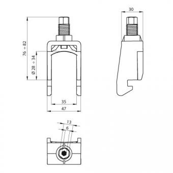 Unex Kabelschelle achatgrau     67741-48 