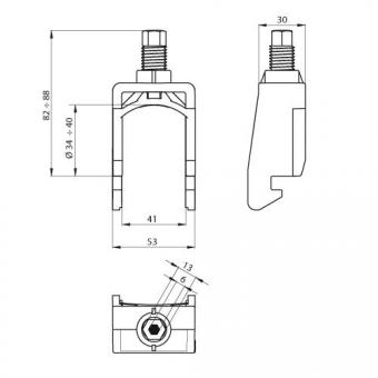 Unex Kabelschelle achatgrau     67751-48 