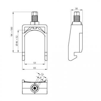 Unex Kabelschelle achatgrau     67771-48 