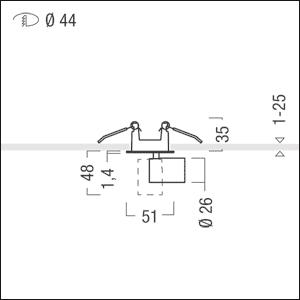 Zumtobel SUP2 S R44 LED350-930  60817613 