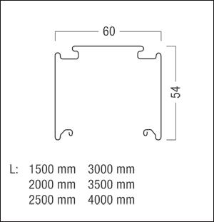 ZUM Tragschiene l=3500mm TECTON 22128077 