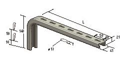 Cablofil CM557894 Wand/Hängestielkonsole 