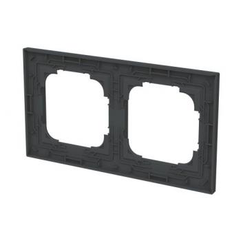 BJ Abdeckrahmen 2-fach schwarz  1722-45M 