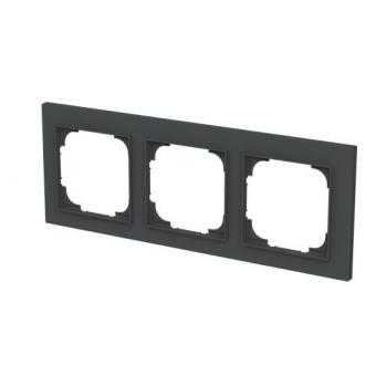 BJ Abdeckrahmen 3-fach schwarz  1723-45M 