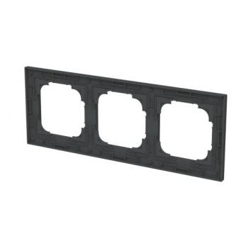 BJ Abdeckrahmen 3-fach schwarz  1723-45M 