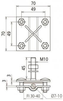 DEHN Anschlussklemme f. Erdungsf  478141 