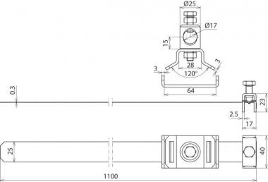DEHN Bandrohrschelle NIRO f.      540105 