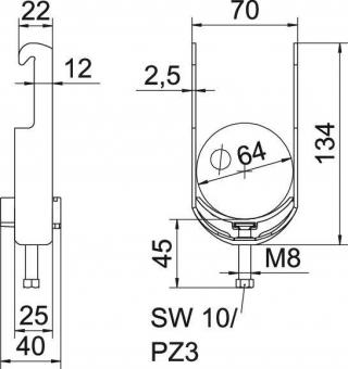 OBO BS-W1-K-64 FT Bügelschelle 2056 