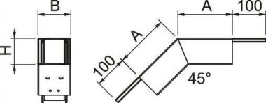 OBO PLM BF 0810 FS Bogen 45° fallend 