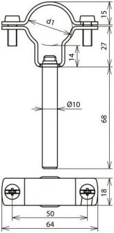 Dehn 253330 LH ZS  LH ZS 27 DS10 L75 V2A 