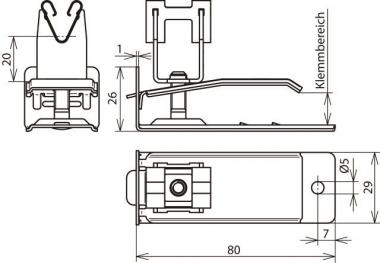 DEHN Dachleitungshalter Niro mit  206399 