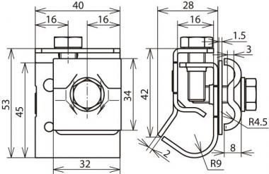 DEHN Dachrinnenklemme Cu          339157 