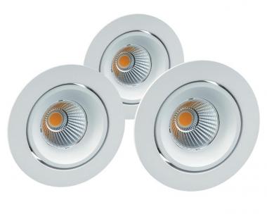 Rutec LED-Einbaustrahler3er   ALU57331WW 