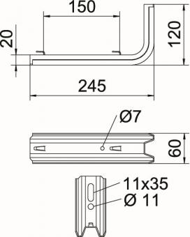 OBO TPSAG 245 FS TP Wand- 