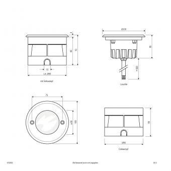EVN Bodeneinbauleuchte Edelstahl 6722502 