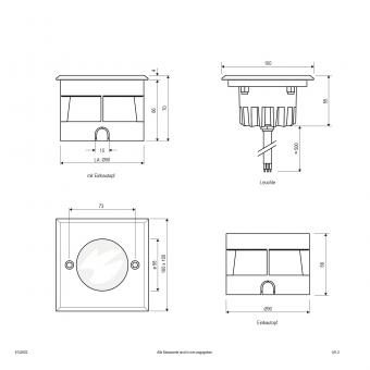 EVN Bodeneinbauleuchte Edelstahl 6742502 