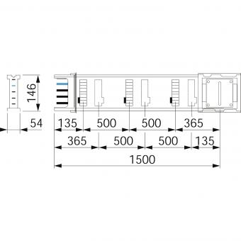 GS Schienenkasten gerade    KSA250ED4156 