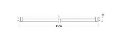 LEDV LED Tube EM Value 25,9W/830 (58W) 