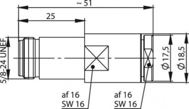 TEGA N-Kabelbuchse 50Ohm IP67  100024038 