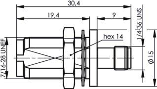 TG Adapter TNC-SMA (F-F) 50  J01019A0028 