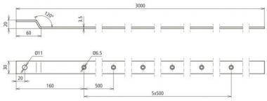 Dehn 860330 AF     AF 30X3.5 V4A ZW 3000 