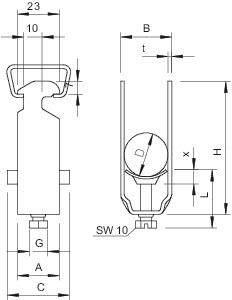 OBO 2056 16 A2 Bügelschelle 12-16mm A2 1 
