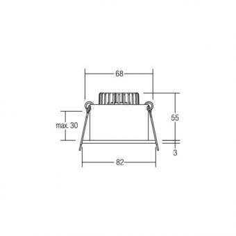 BRUM LED-Einbauleuchte 6W 230V  38266073 