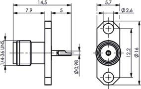 TEGA SMA-Einbaubuchse          100024676 