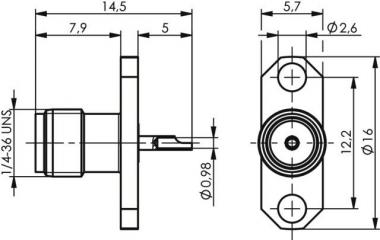TEGA SMA-Einbaubuchse          100024676 