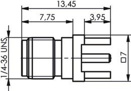 TEGA SMA-Buchse f.LTP 50Ohm Au 100024719 
