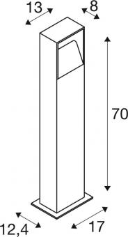 SLV LOGS 70 Stehleuchte eckig     232125 